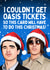 Funny Christmas Card - Oasis - Tickets created by Mrs Best Paper Co.