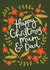 Pretty Christmas Card - Mum And Dad - Festive Florals created by Abbie Imagine