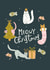 Cute Christmas Card - Cats - Meowy Christmas created by Abbie Imagine