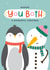 Cute Christmas Card - Both Of You - Penguin - Snowman created by Joanne Hawker