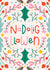 Pretty Christmas Card - Nadolig Llawen - Welsh - Festive Florals created by Joanne Hawker
