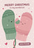 Cute Christmas Card - For Girlfriend - Mittens created by Fliss Muir
