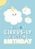 Cute Birthday Card - Have A Cirrus-Ly Awesome Birthday - Cloud Pun created by Giddy Kipper