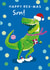 Cute Christmas Card - For son - Dinosaur created by Holly Fox