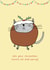 Cute Christmas Card - Cat - Get Your Christmas Outfit On And Party! created by Heather Buchanan