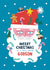 Cute Christmas Card - For Godson - Santa Claus Beard created by Alice Mole Illustration