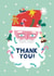 Cute Christmas Card -  Thank You - Santa Claus Beard created by Alice Mole Illustration