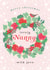 Pretty Christmas Card - Lovely Nanny - Floral Wreath created by Michelle Fiedler Design