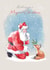 Cute Christmas Card - Santa & Fox - Magical Christmas created by Paper Shed Design