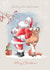 Cute Christmas Card - Santa Carrying Animals In Sack - Love & Best Wishes created by Paper Shed Design