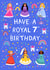 Cute 7th Birthday Card - For Her - Princesses created by Pear Tree Press