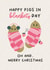 Cute Christmas Card - Pigs In Blankets created by Fierce and Fred