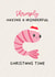 Cute Christmas Card - Shrimp - Wonderful Christmas Time created by Fierce and Fred