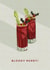 Arty Christmas Card - Bloody Mary - Cocktail created by @doublepea_designs