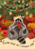 Cute Christmas Card - Raccoon Around The Christmas Tree - Presents created by The Warren Creations