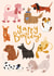 Cute Birthday Card - Yappy Birthday - Dogs created by AbiGoLucky