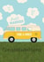 Cute Wedding Card - Just Married - Campervan created by Giddy Kipper