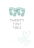 Cute New Baby Card - Twins - Twenty Tiny Toes created by Two For Joy Illustration
