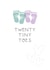 Cute New Baby Card - Twenty Tiny Toes - Twins created by Two For Joy Illustration