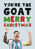 Football Christmas Card - Lionel Messi - GOAT created by Pink Peach Cards