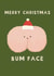 Funny Christmas Card - Bum Face - Bum created by Giddy Kipper