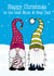 Cute Christmas Gnomes Card - Happy Christmas To The Best Mum & Step Dad created by Gellie Design