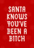 Funny Christmas Card - Santa Knows created by Sundiva Designs