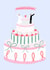 Cute Wedding Card - Congratulations Newlyweds - Wedding Cake created by Stilus