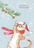 Cute Christmas Card - Seasons Greetings - Ginger Cat In A Scarf created by Paper Shed Design
