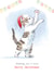 Cute Christmas Card - Merry Christmas - Cat With Fairy Lights created by Paper Shed Design