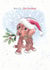 Cute Christmas Card - Merry Christmas - Brown Puppy With Foliage created by Paper Shed Design