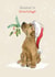 Cute Christmas Card - Seasons Greetings - Brown Puppy created by Paper Shed Design