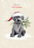 Cute Christmas Card - Merry Christmas - Black Labrador Puppy with Foliage created by Paper Shed Design