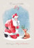 Cute Kids Christmas Card - For A Special Little Boy - Santa and Fox created by Paper Shed Design