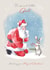 Cute Christmas Card - To A Special Little Girl - Santa & Rabbit created by Paper Shed Design