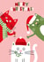 Cute Christmas Card - Cats - Illustrations created by Lucy Maggie Designs