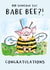 Cute New Baby Card - Babe Pun - Babe Bee created by Jelly Armchair
