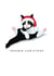 Funny Christmas Card - Black And White Tuxedo Cat - Meowy created by badgerbee design