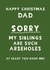 Cheeky Christmas Card - For Dad - Sorry My Sibling Are Such Arseholes created by Giddy Kipper