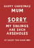 Cheeky Christmas Card - For Mum - Typography created by Giddy Kipper