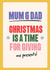 Mum & Dad Funny Christmas Card - Hand drawn silly font - giving... ME PRESENTS! created by Quitting Hollywood