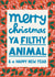 Funny Christmas Card - Merry Christmas Ya Filthy Animal - Home Alone created by Alice Mole Illustration