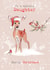 Cute Christmas Card - For Daughter - Deer & Robins created by Paper Shed Design