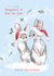 Cute Christmas Card - Daughter & Son in Law - Rabbits In Snow created by Paper Shed Design
