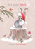 Cute Christmas Card - For Niece - Rabbit Sitting On Stump created by Paper Shed Design
