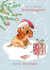 Cute Christmas Card - For Granddaughter - Cocker Spaniel Under Christmas Tree created by Paper Shed Design