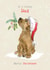Cute Christmas Card - For Dad - Brown Puppy created by Paper Shed Design