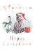 Cute Christmas Card - For Grandson - Bear Hare & Mouse created by Paper Shed Design