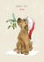 Cute Christmas Card - Just For You - Brown Puppy created by Paper Shed Design