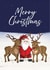 Cute Christmas Card - Santa - Reindeers created by Roger Bear Designs